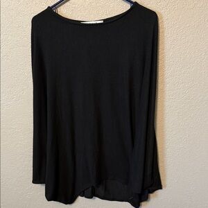 Three Bird Nest Black Long Sleeve Dolman Style Top